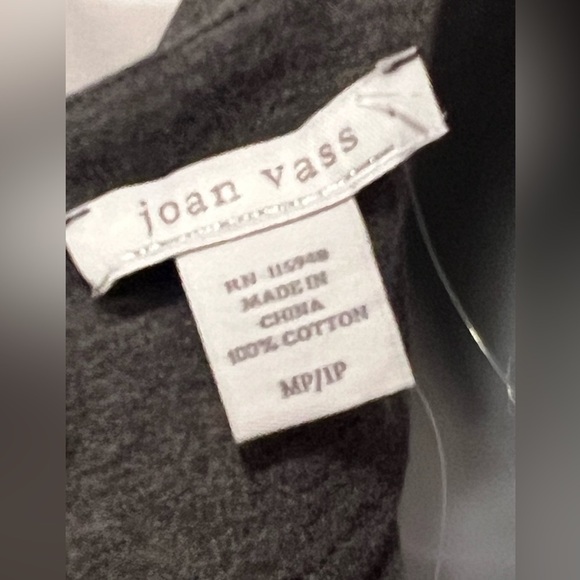 JOAN VASS striped hot pink & gray 3/4 sleeve casual dress/size MP - Picture 7 of 7